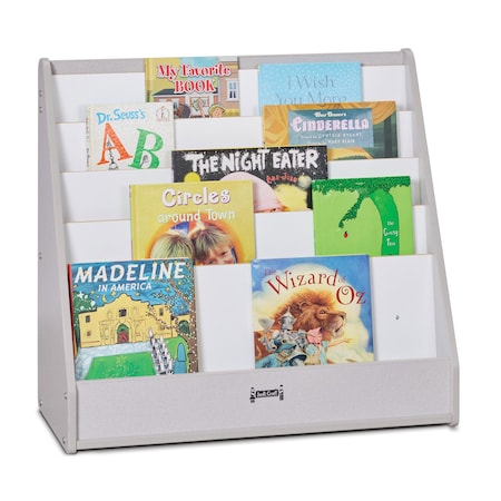 Jonti-Craft Rainbow Accents Flushback Pick-a-Book Stand, Gray 3514JCWW000